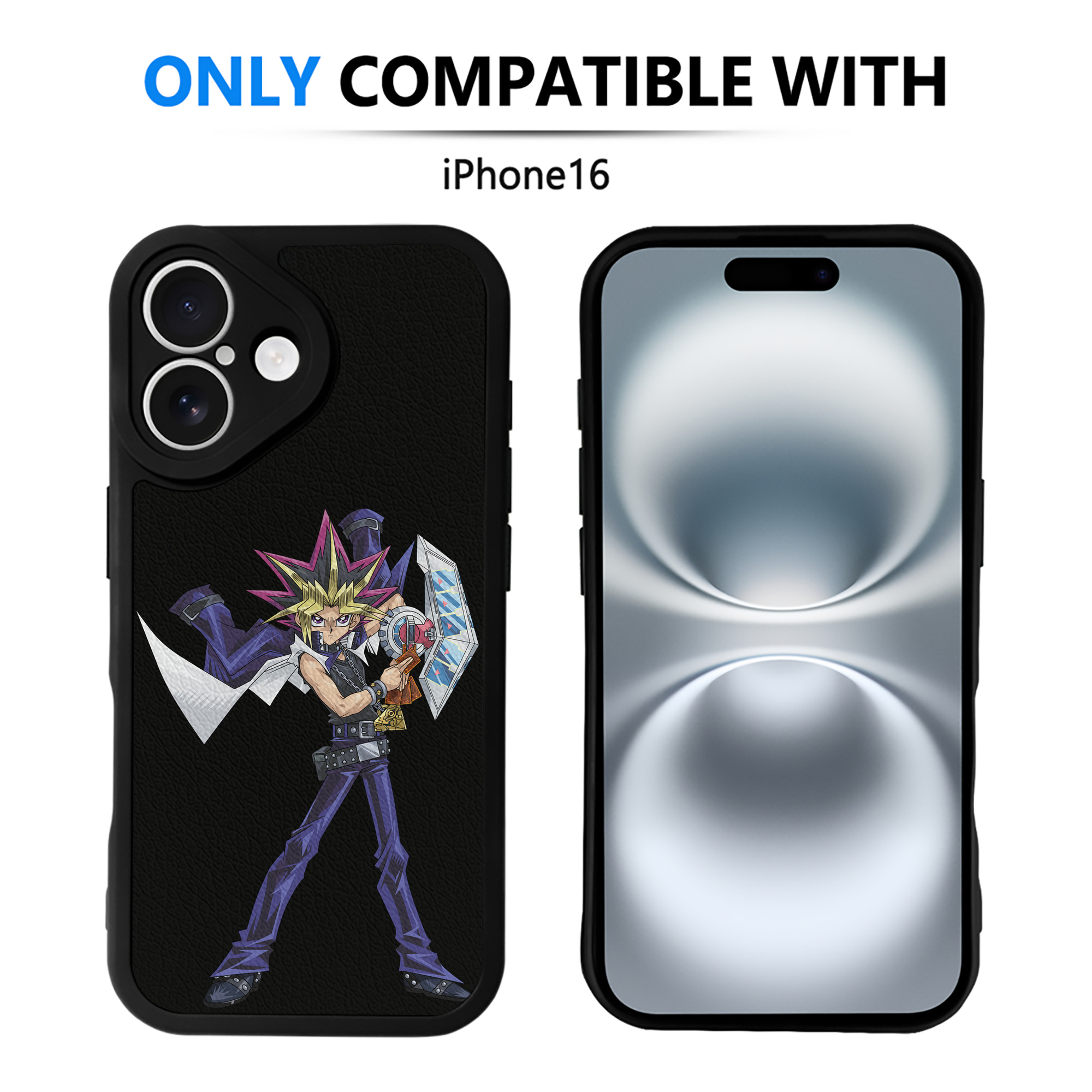 遊☆戯☆王 Yu-Gi-Oh! 【iPhone 16シリーズ対応】シリコンスマホケース（レザー調） 材質：シリコン
